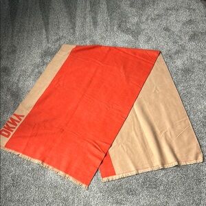 DKNY Red and Tan Scarf